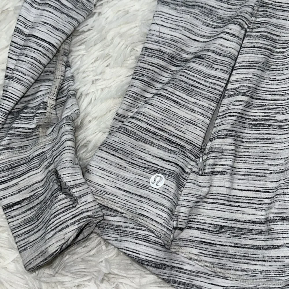 Lululemon Runderful Long Sleeve Space Dye Camo White Silver Spoon / Silver Spoon